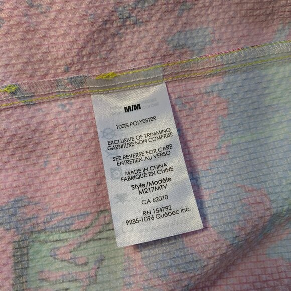 MTV Hawaiian Shirt Neon Colors Palm Trees 80s-Miami-Retro from 2024 RARE NEW Med - Picture 5 of 7